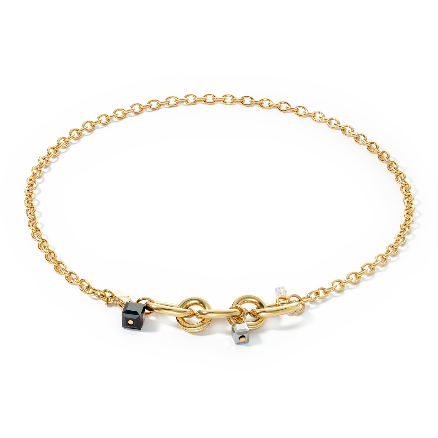 Halskette Chunky Chain gold-schwarz