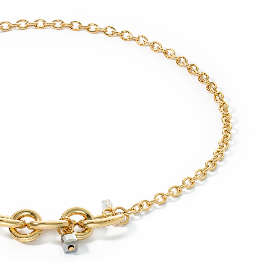 Halskette Chunky Chain gold-schwarz