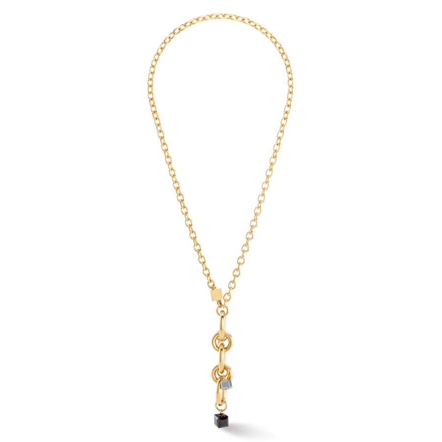 Halskette Chunky Chain gold-schwarz