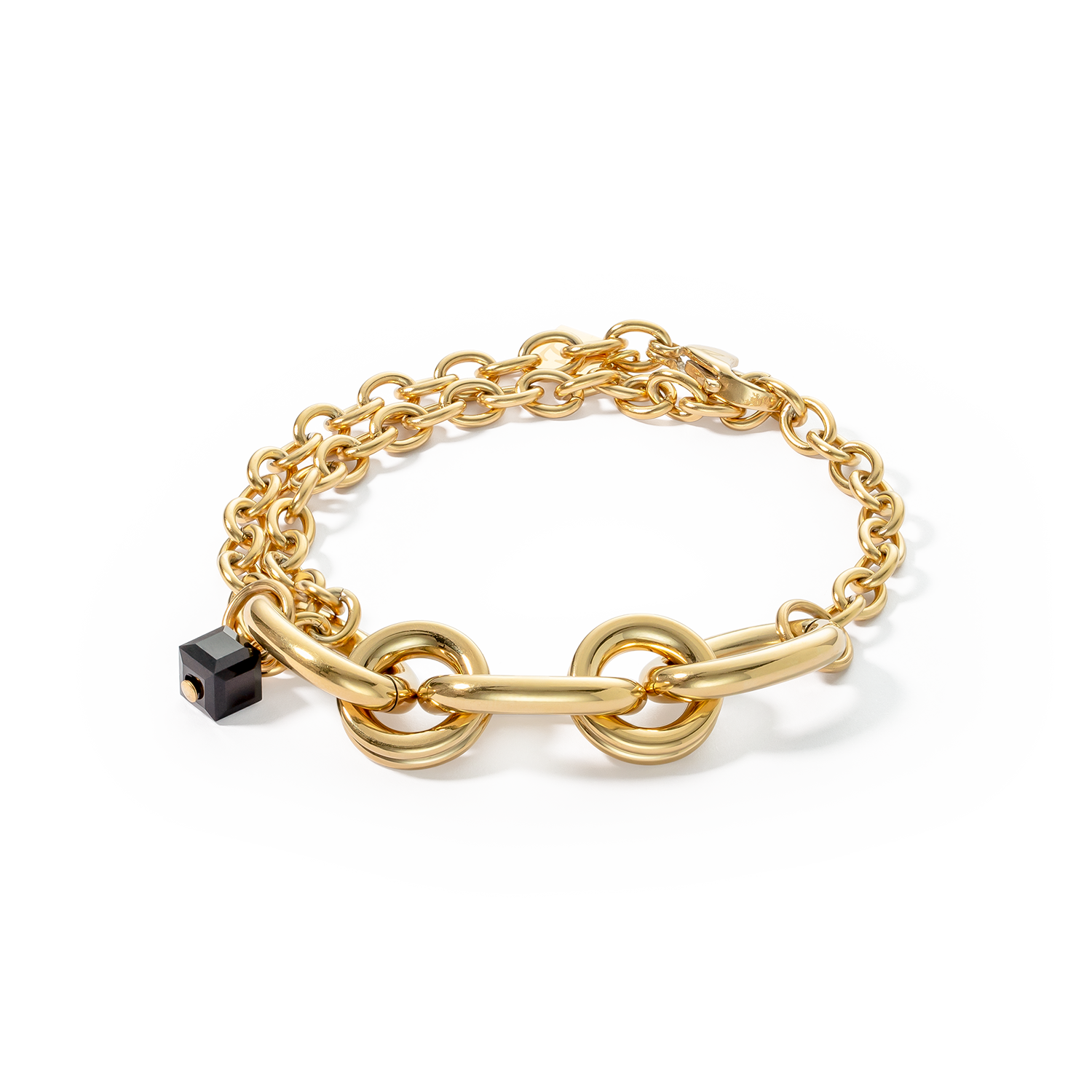 Armband Chunky Chain gold-schwarz
