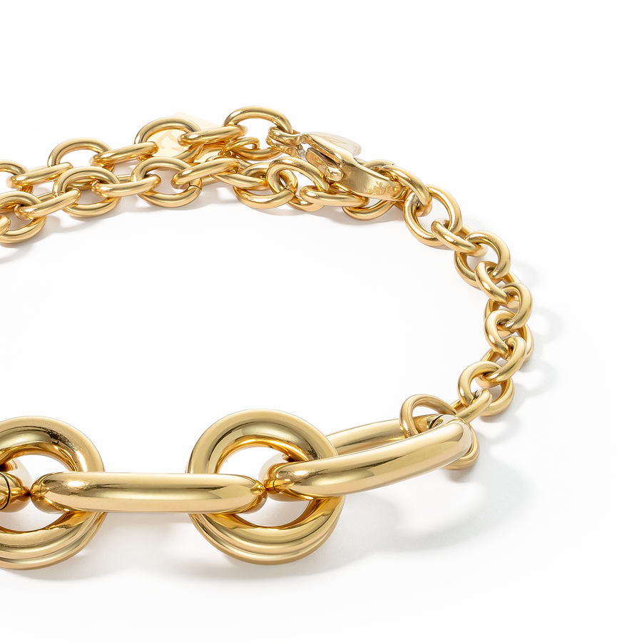 Armband Chunky Chain gold-schwarz