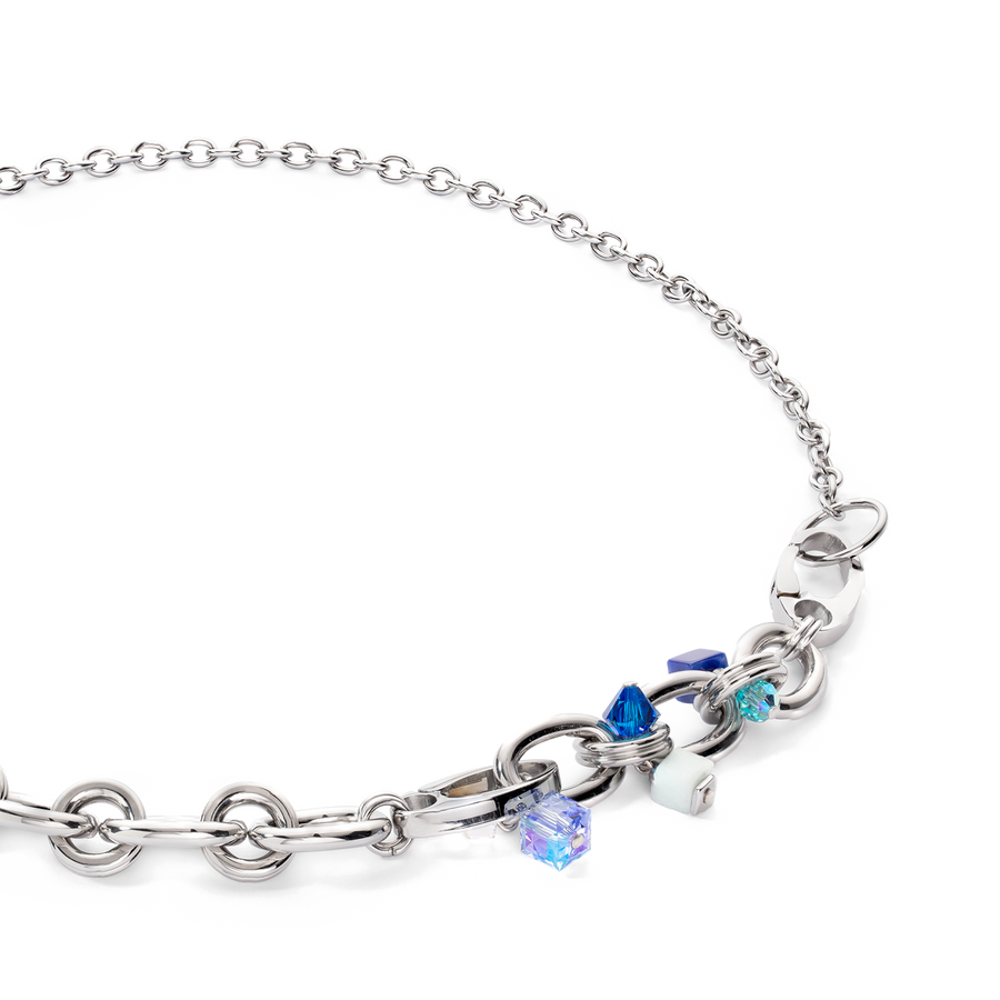 Halskette Neptunes Treasure silber-blau