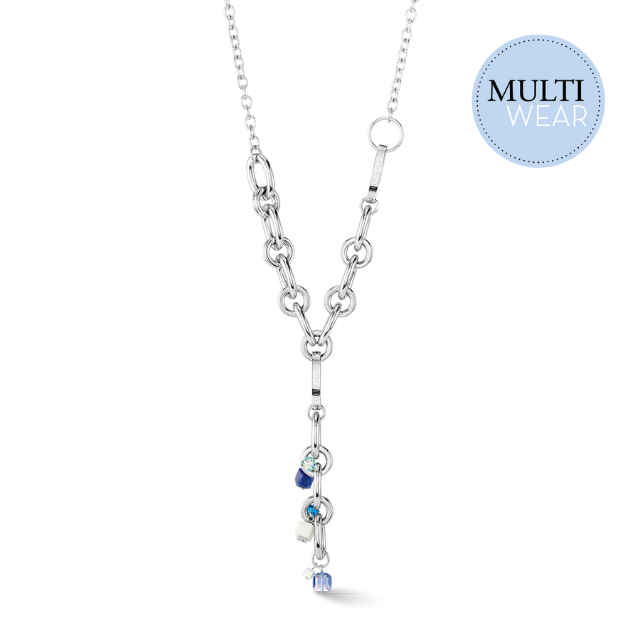 Halskette Neptunes Treasure silber-blau