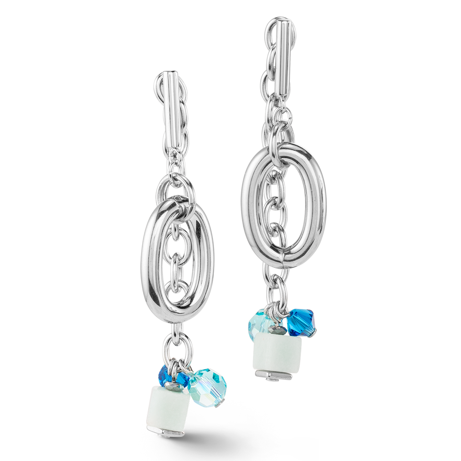 Ohrringe Neptunes Treasure silber-blau