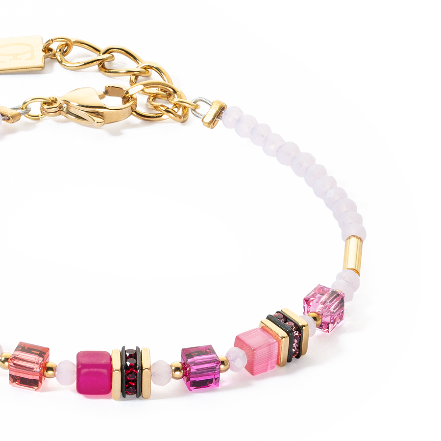 Armband Mini Cubes Magenta