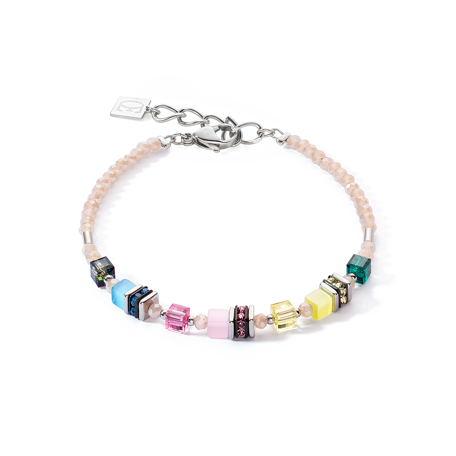 Armband Mini Cubes multicolor pastell