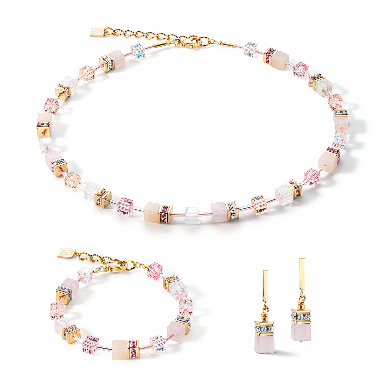 GeoCUBE® Iconic Precious Armband hellrosa