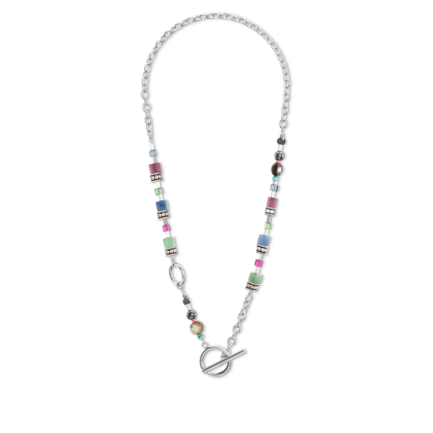 GeoCUBE® Fusion Halskette Multicolor Gemstone