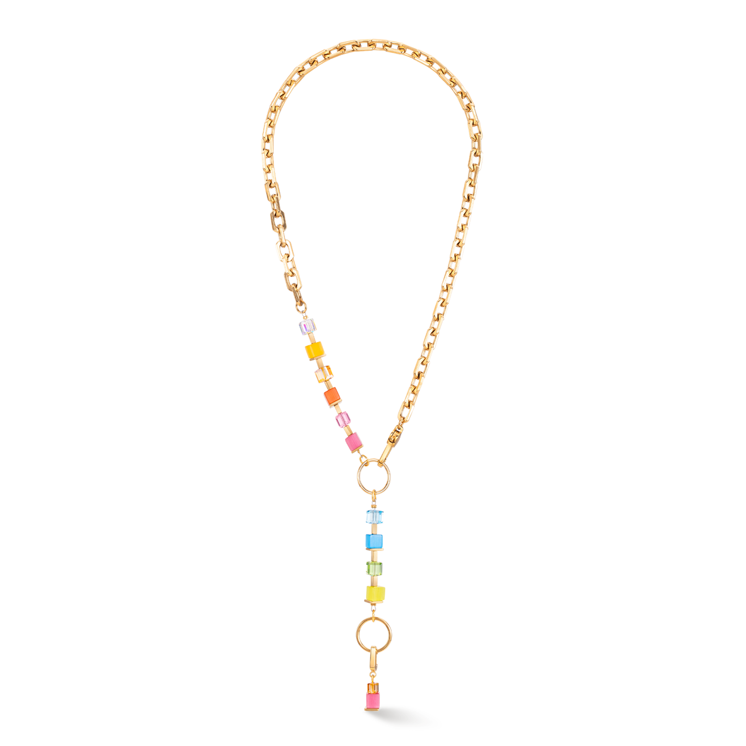 Halskette Cube Fusion Charm Gold-Rainbow