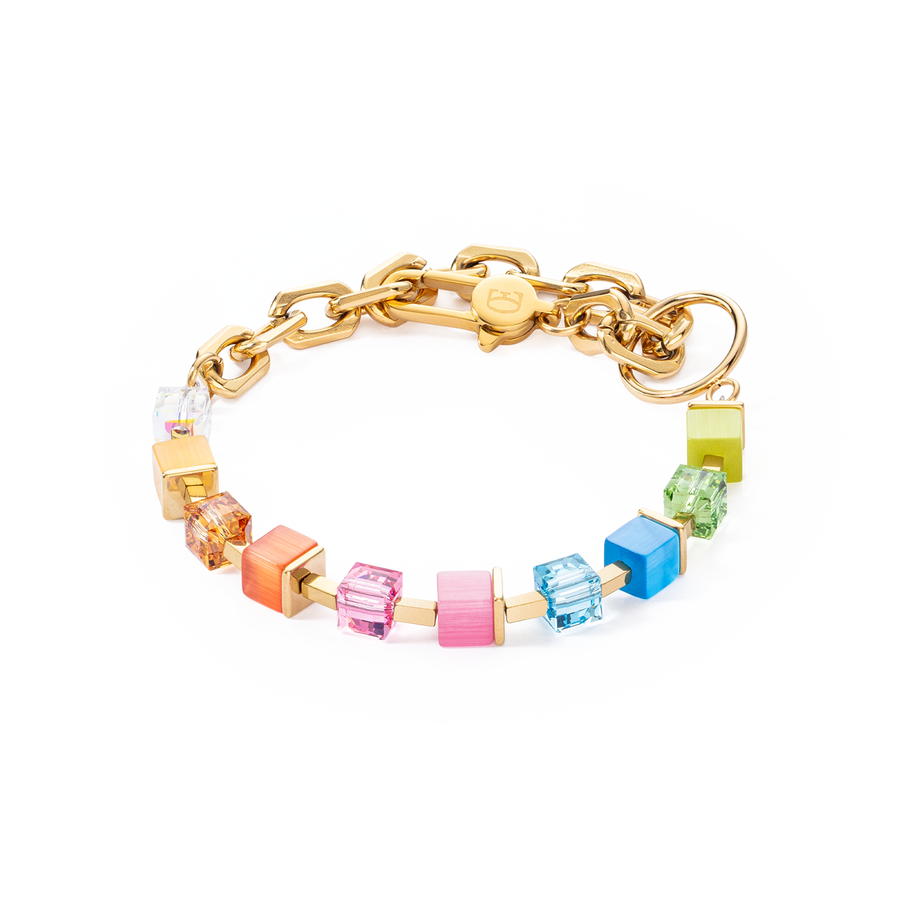 Armband Cube Fusion Charm Gold-Rainbow