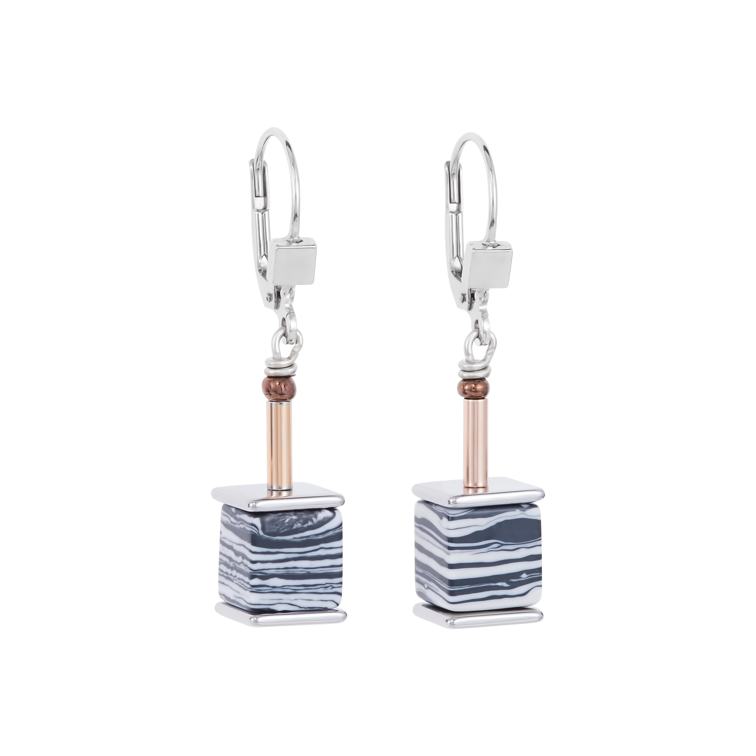 GeoCUBE® Ohrringe Malachit nude