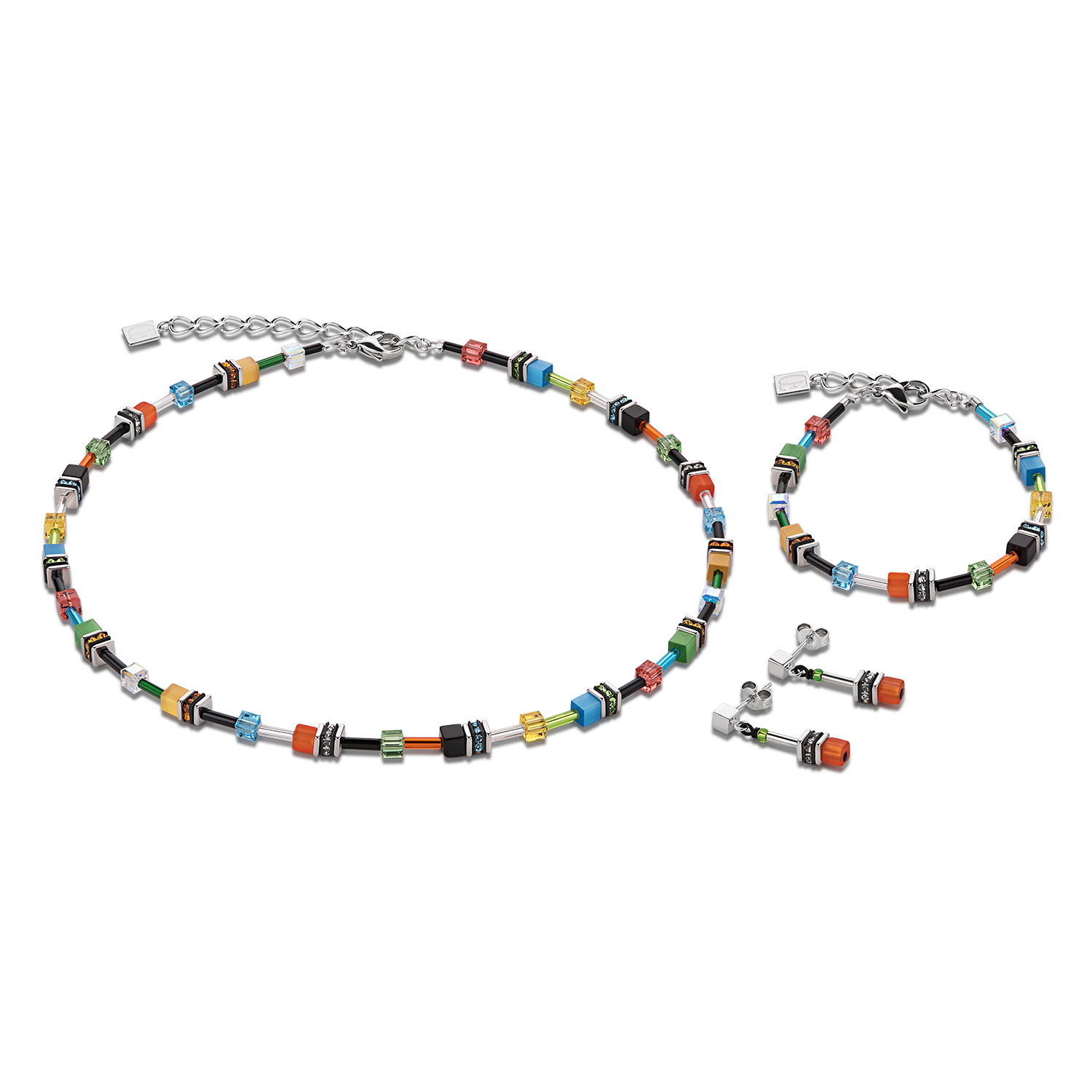 Ohrstecker GeoCUBE® small Multicolor daylight