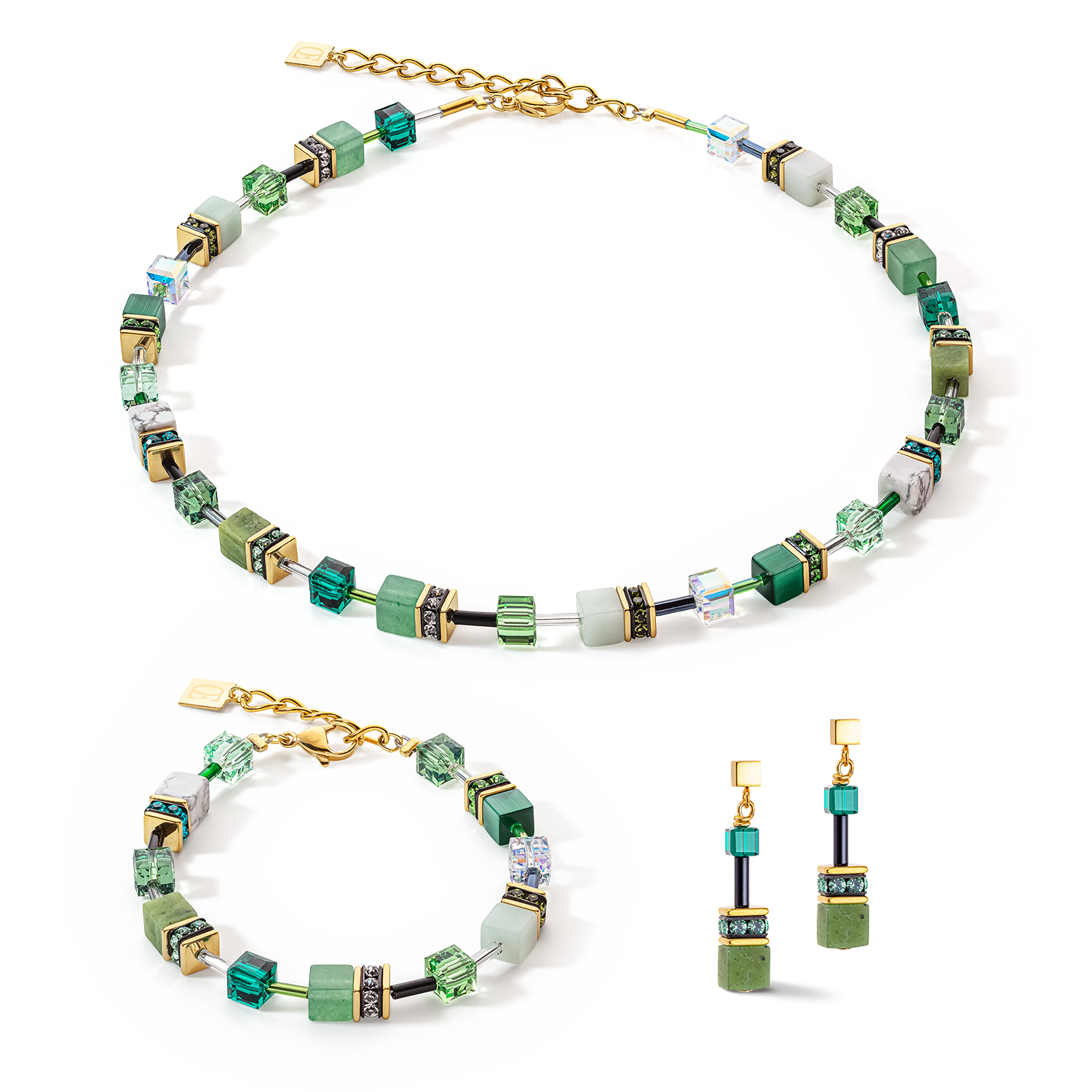 GeoCUBE® Iconic Precious Halskette grün