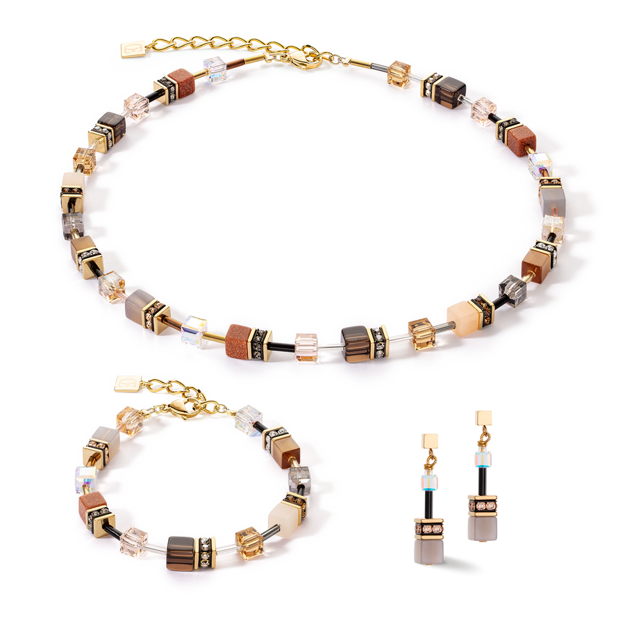 GeoCUBE® Iconic Precious Halskette braun