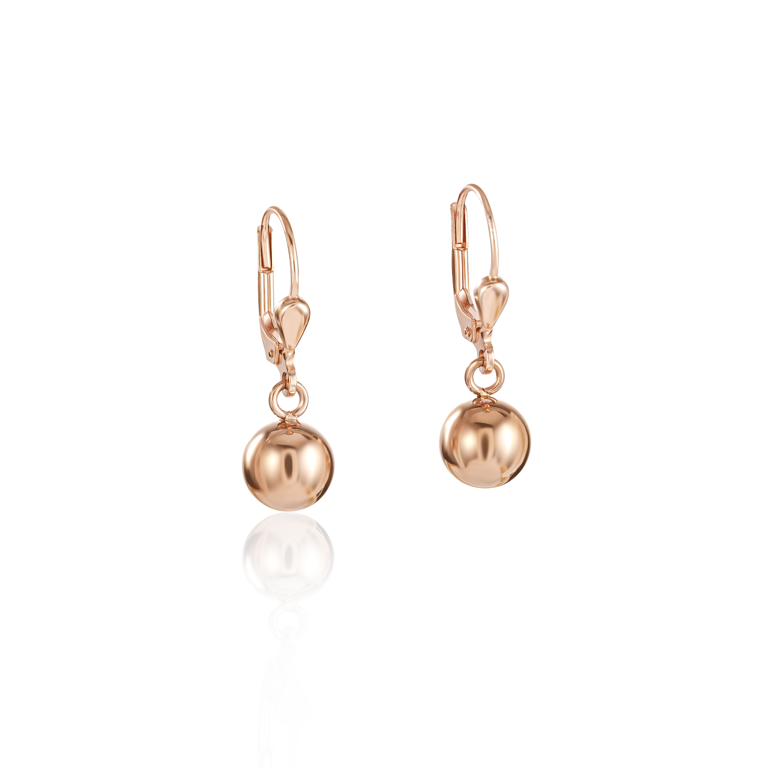 Ohrringe Hämatit & Edelstahl roségold