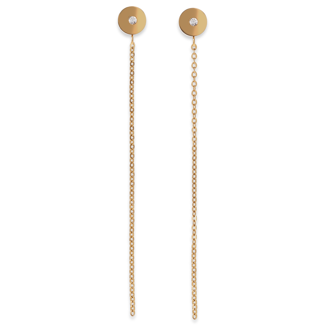 Ohrringe SparklingCOINS Edelstahl gold