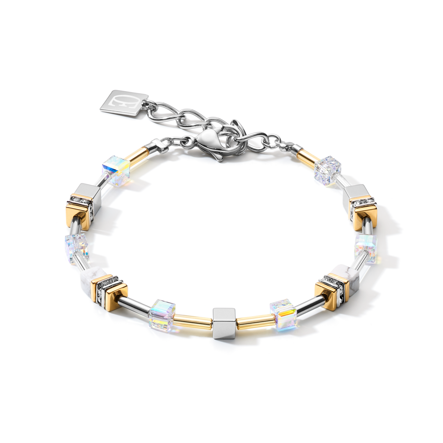 Armband GeoCUBE® Multitask 4-in-1 gold-silber