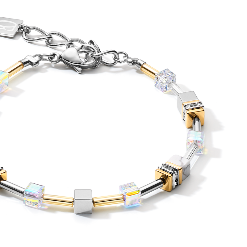 Armband GeoCUBE® Multitask 4-in-1 gold-silber