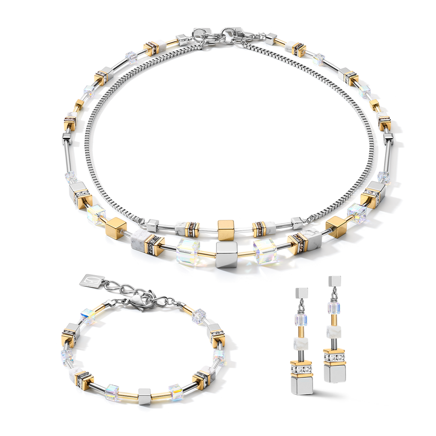 Armband GeoCUBE® Multitask 4-in-1 gold-silber