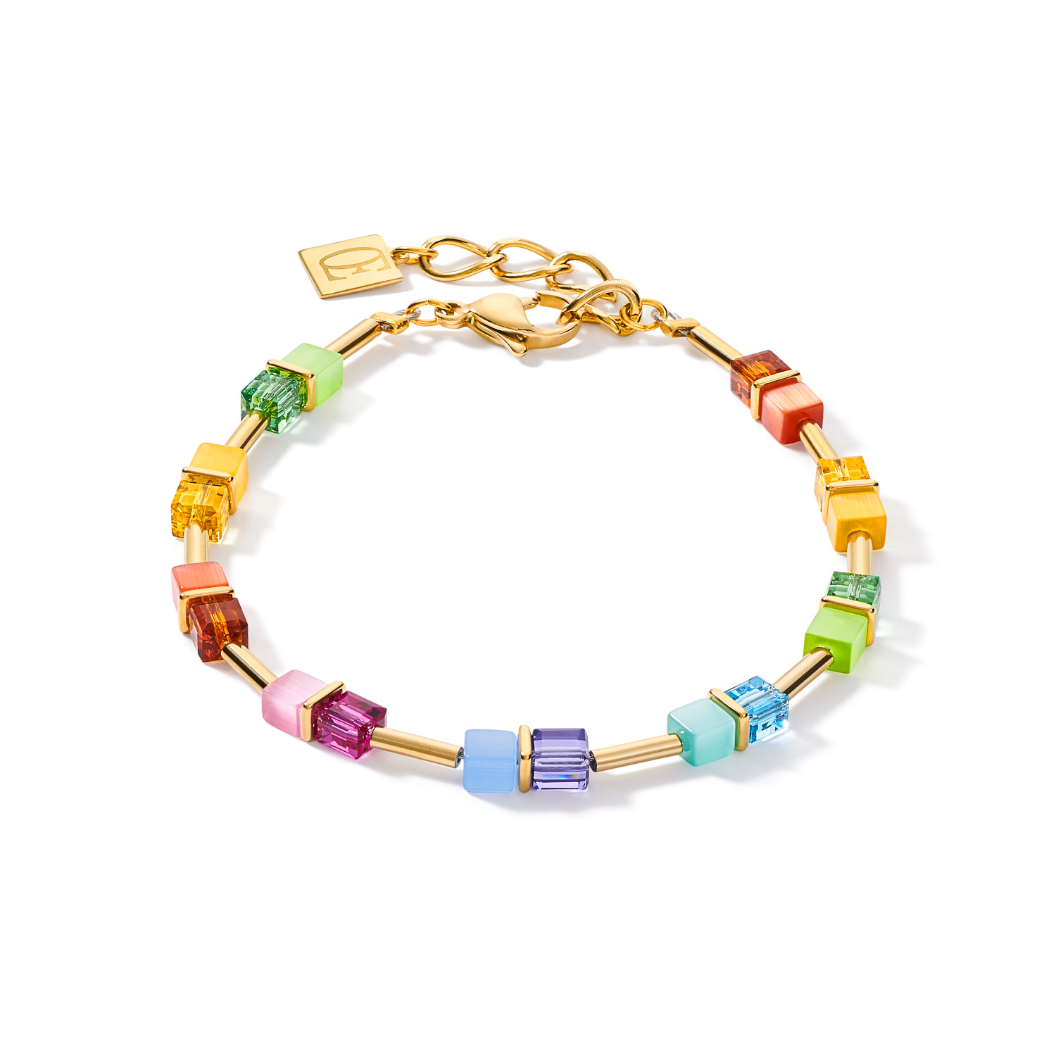 Cube Story Colour Couple Armband rainbow-gold