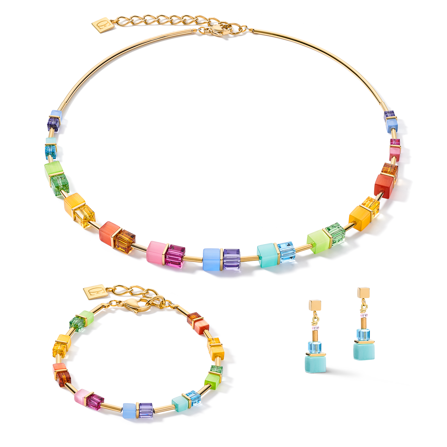 Cube Story Colour Couple Armband rainbow-gold