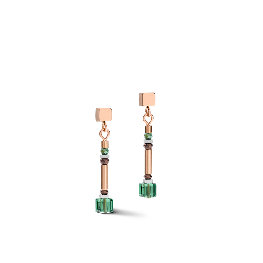 Ohrringe GeoCUBE® shades of green-petrol