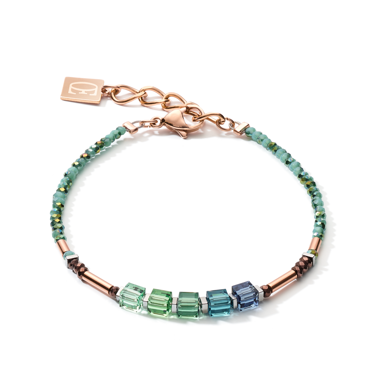 Armband GeoCUBE® shades of green-petrol
