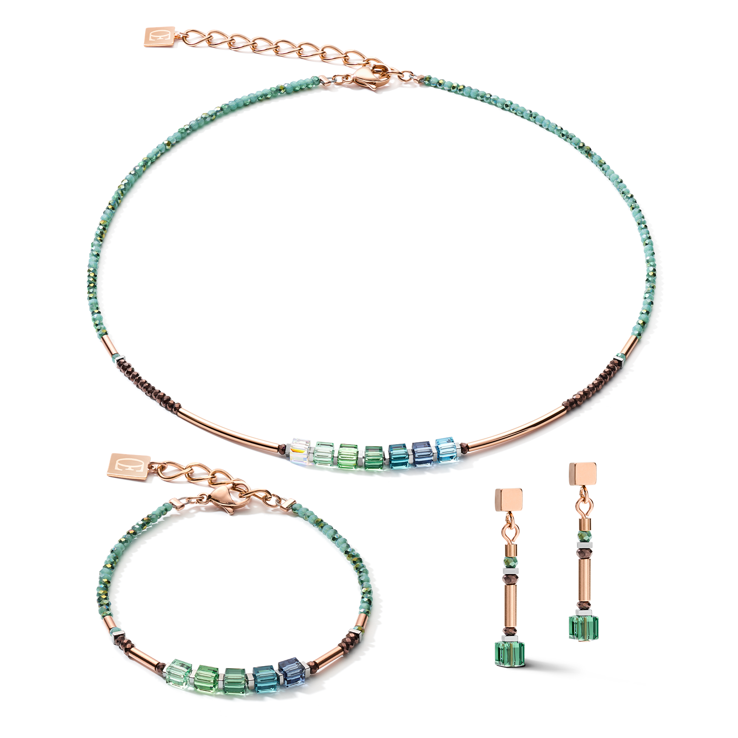 Armband GeoCUBE® shades of green-petrol