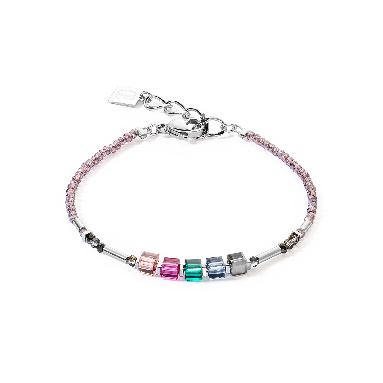 Cube Story Minimalistic Sparkling Armband Multicolour Art Nouveau