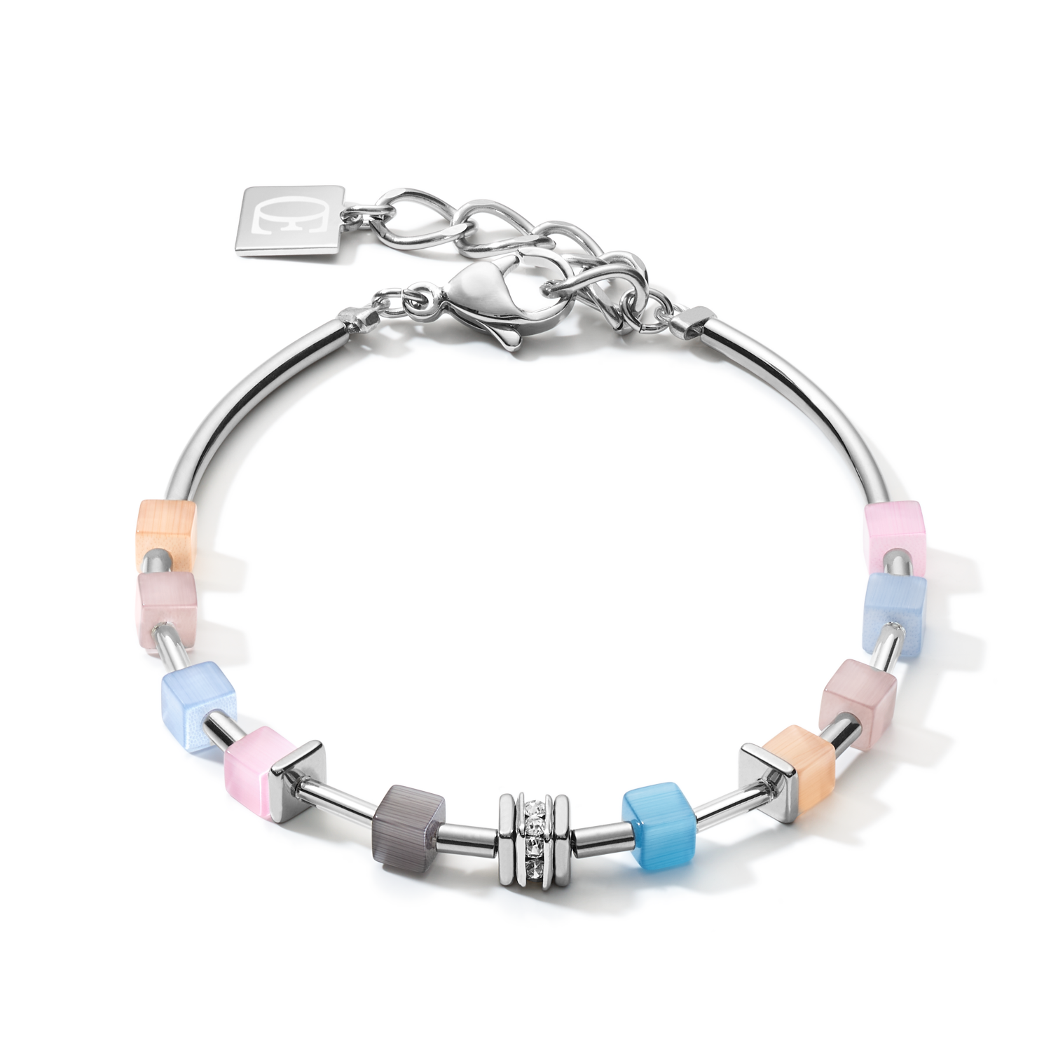 Cube Story Delicate Armband blau-rosa