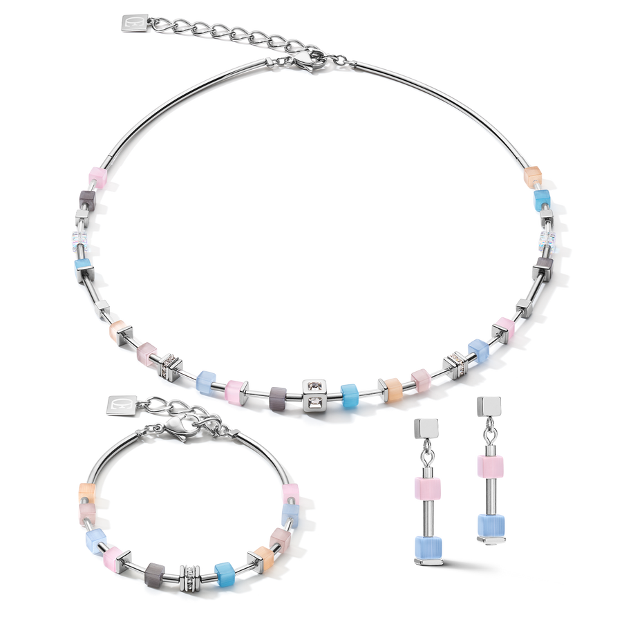 Cube Story Delicate Armband blau-rosa