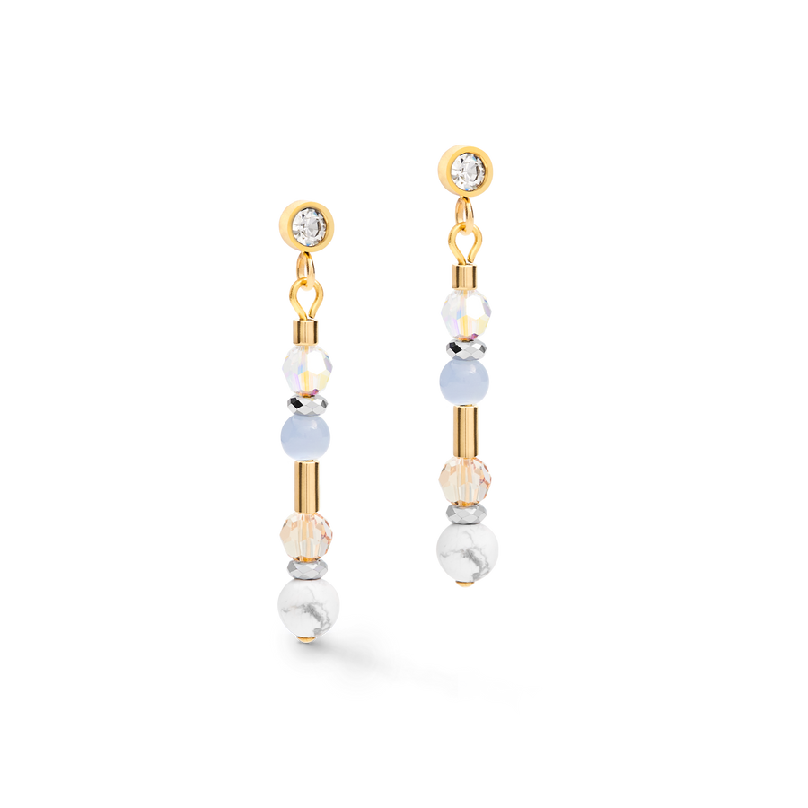 Ohrringe Edelstein Sphere couples mini blau-gold