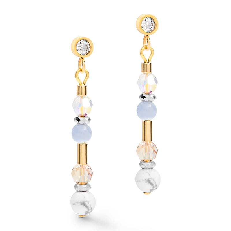 Ohrringe Edelstein Sphere couples mini blau-gold