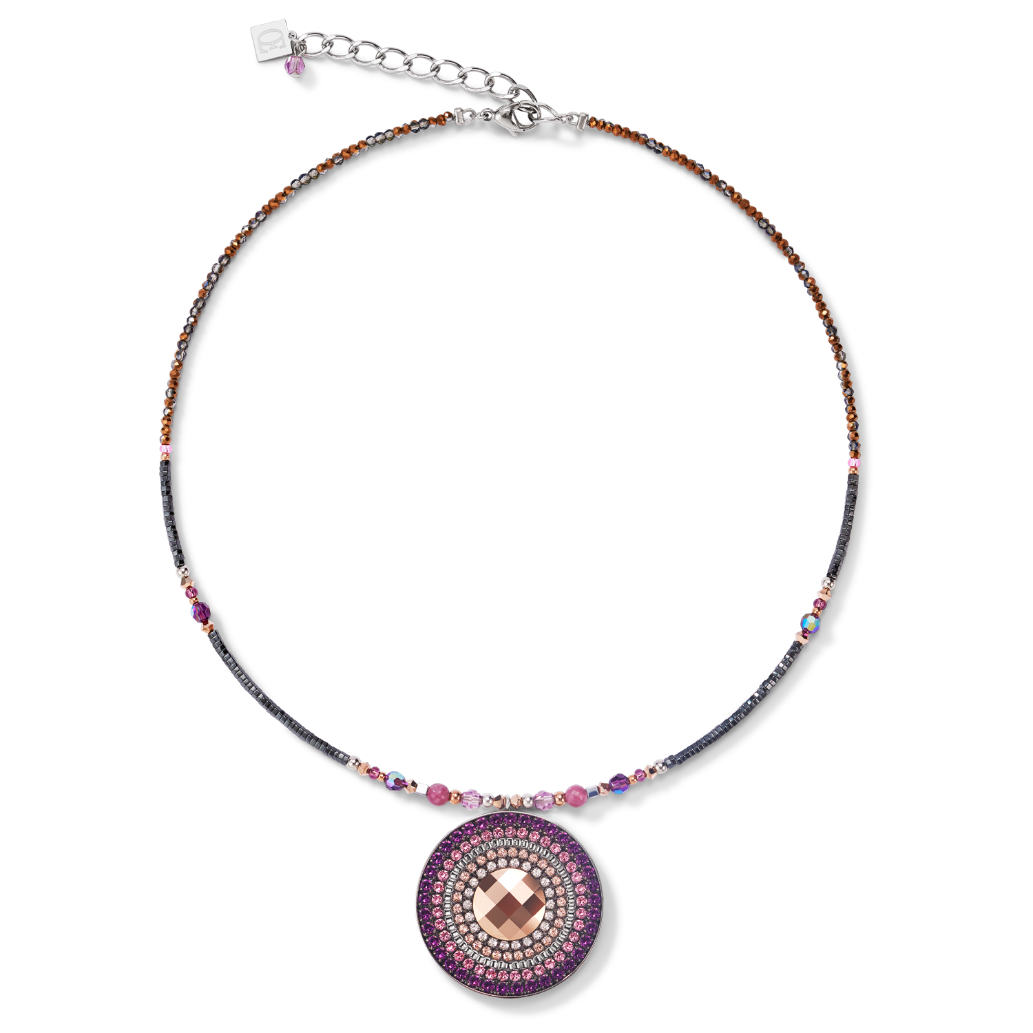 Halskette Amulett small Kristalle & Lepidolith amethyst