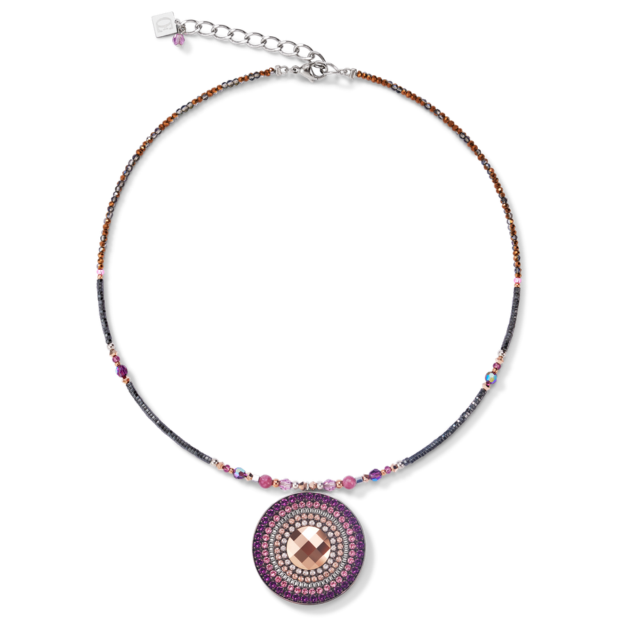Halskette Amulett small Kristalle & Lepidolith amethyst