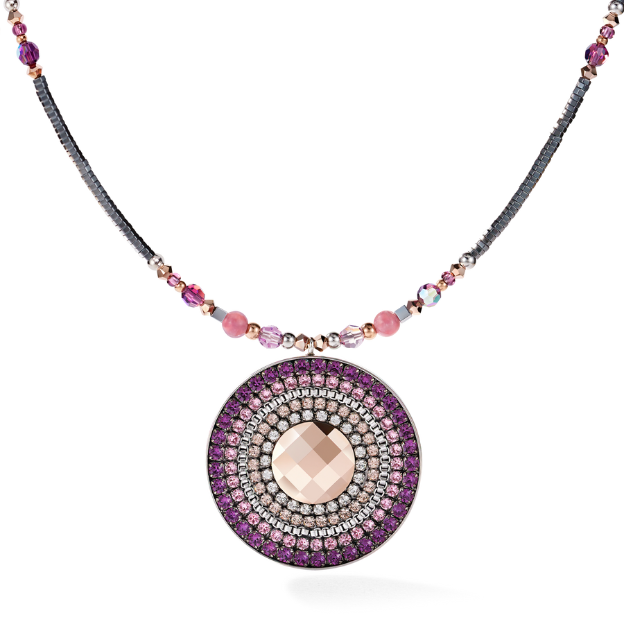 Halskette Amulett small Kristalle & Lepidolith amethyst