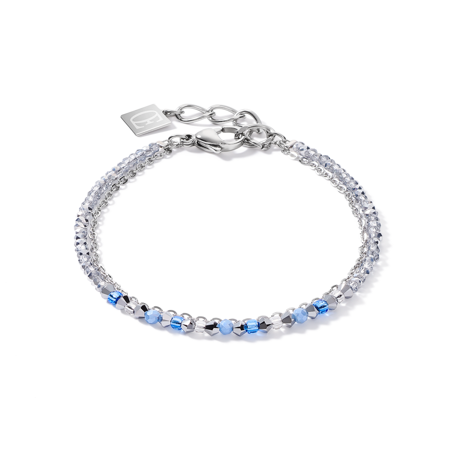 Armband fine waterfall silber-hellblau