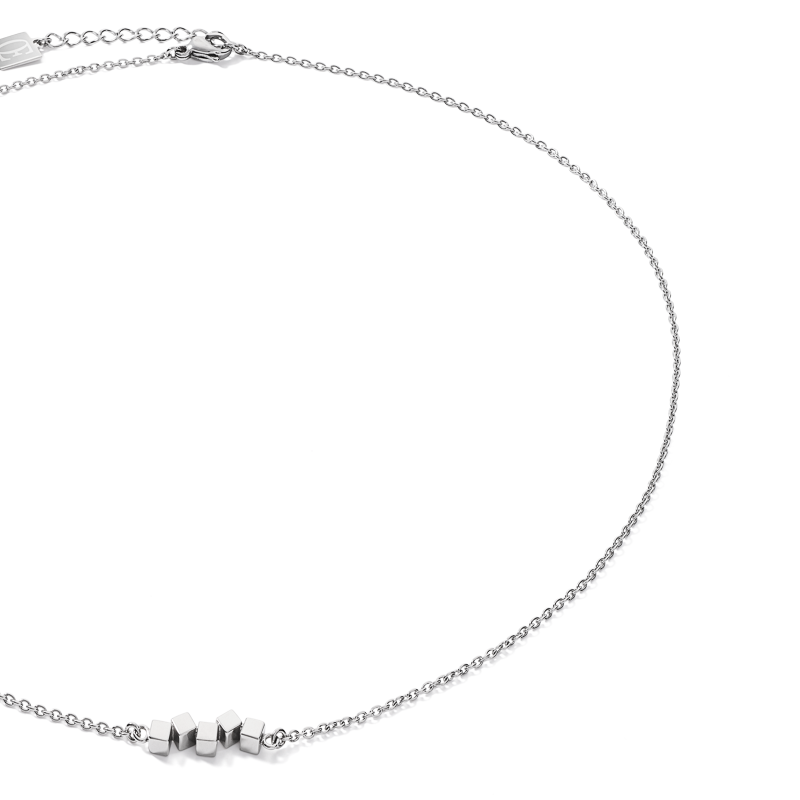 Halskette Dancing GeoCUBE® small Edelstahl silber