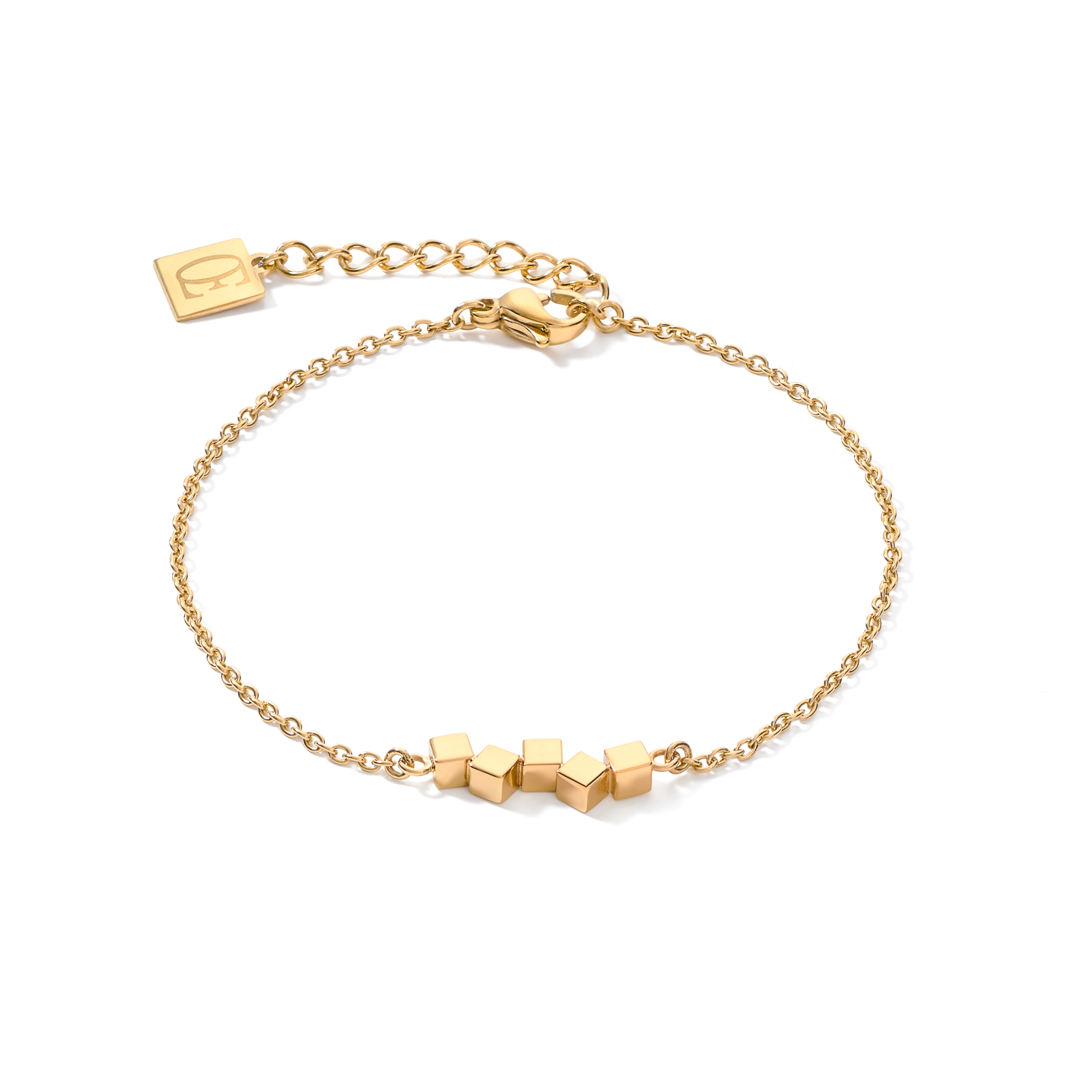Armband Dancing GeoCUBE® small Edelstahl gold