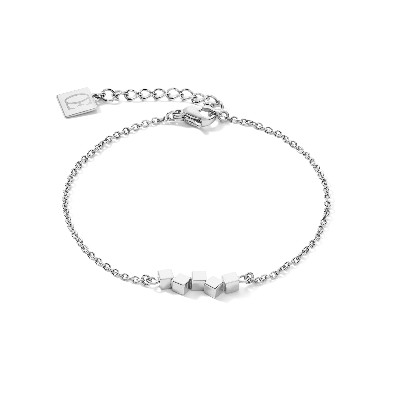 Armband Dancing GeoCUBE® small Edelstahl silber