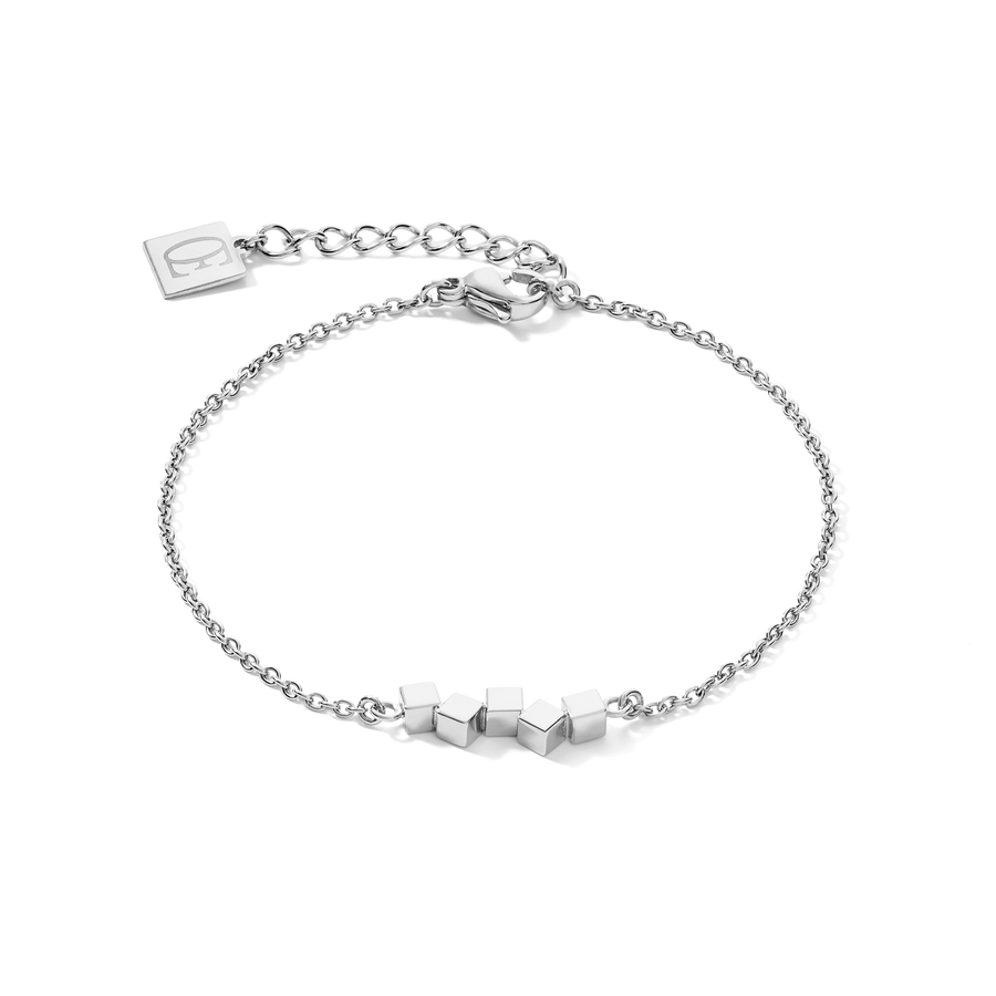 Armband Dancing GeoCUBE® small Edelstahl silber