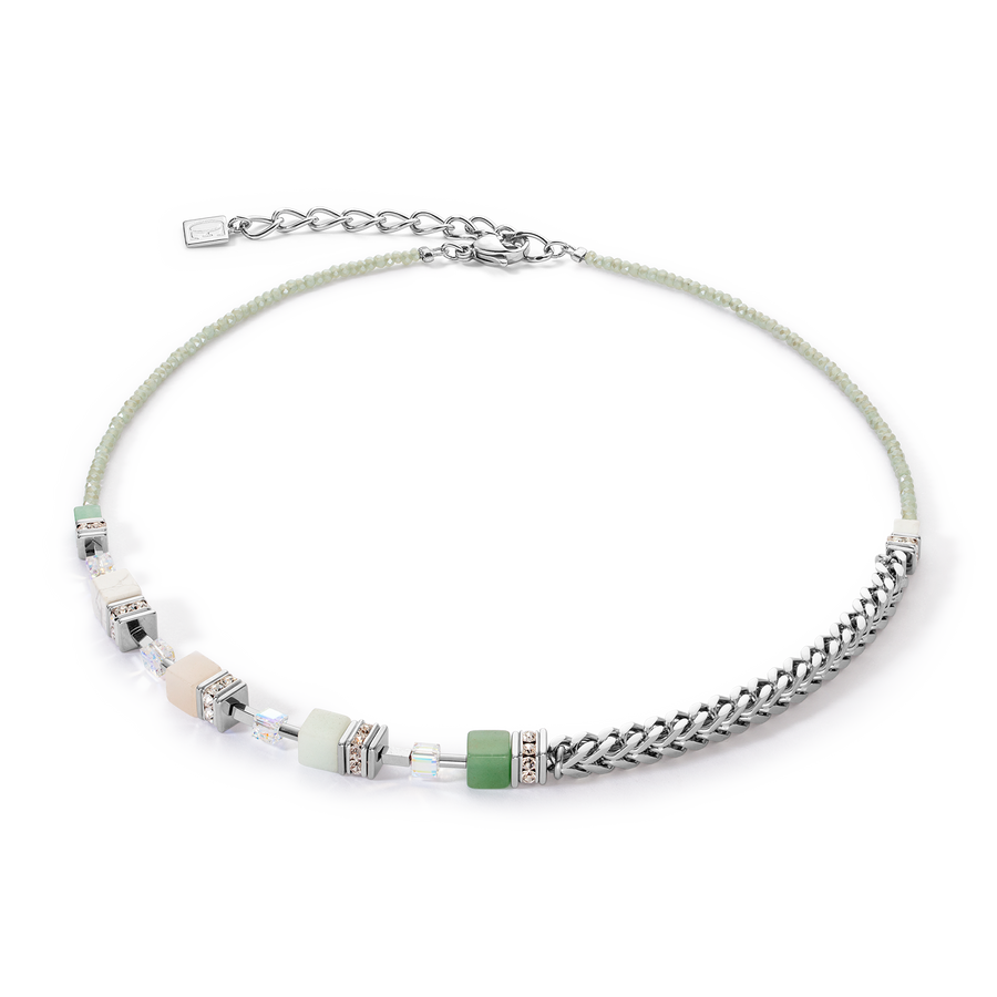 GeoCUBE® Precious Fusion Chunky Chain Halskette hellgrün