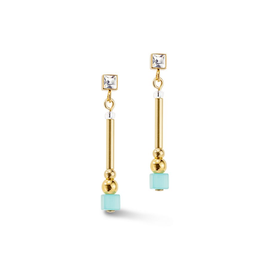 Brilliant Square Layer Ohrringe gold multicolor spring