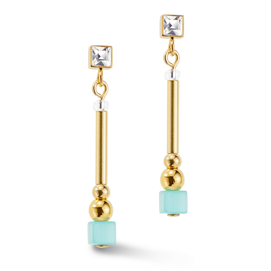 Brilliant Square Layer Ohrringe gold multicolor spring