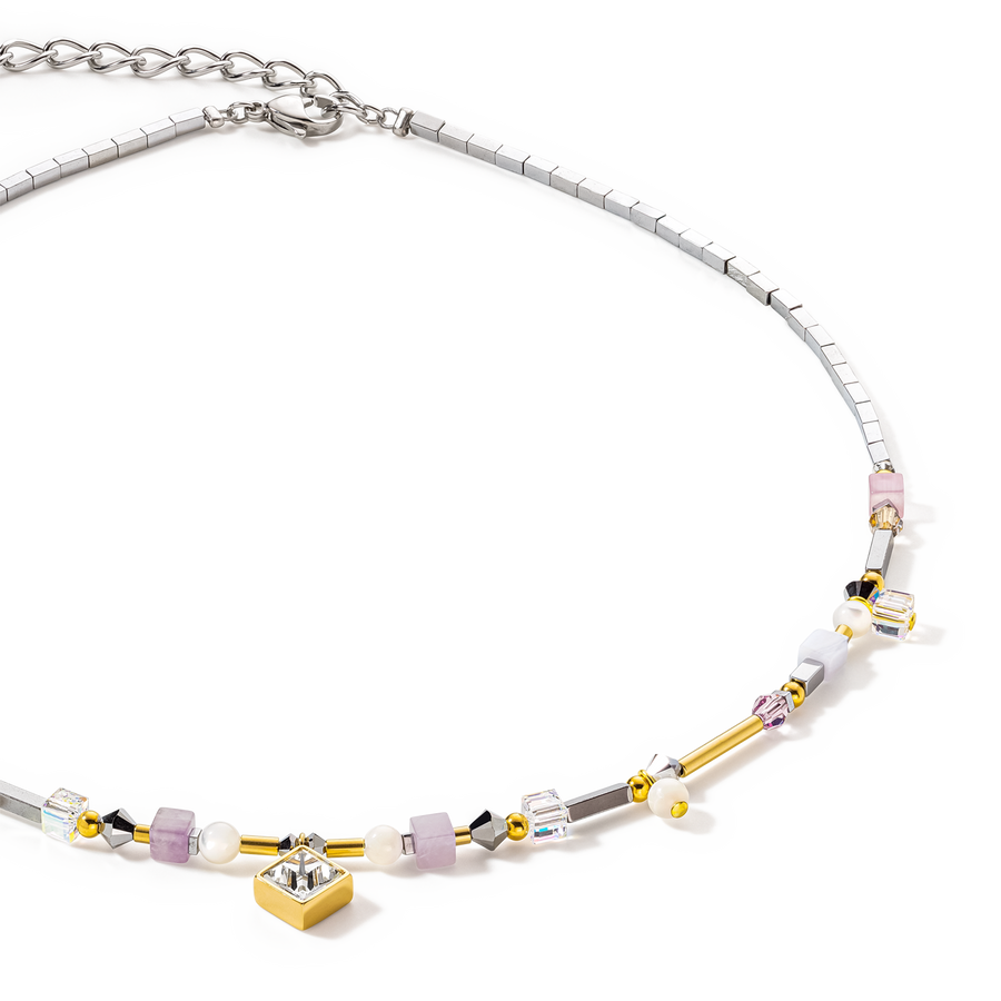 Brilliant Square Precious Halskette multicolor romantic pastel