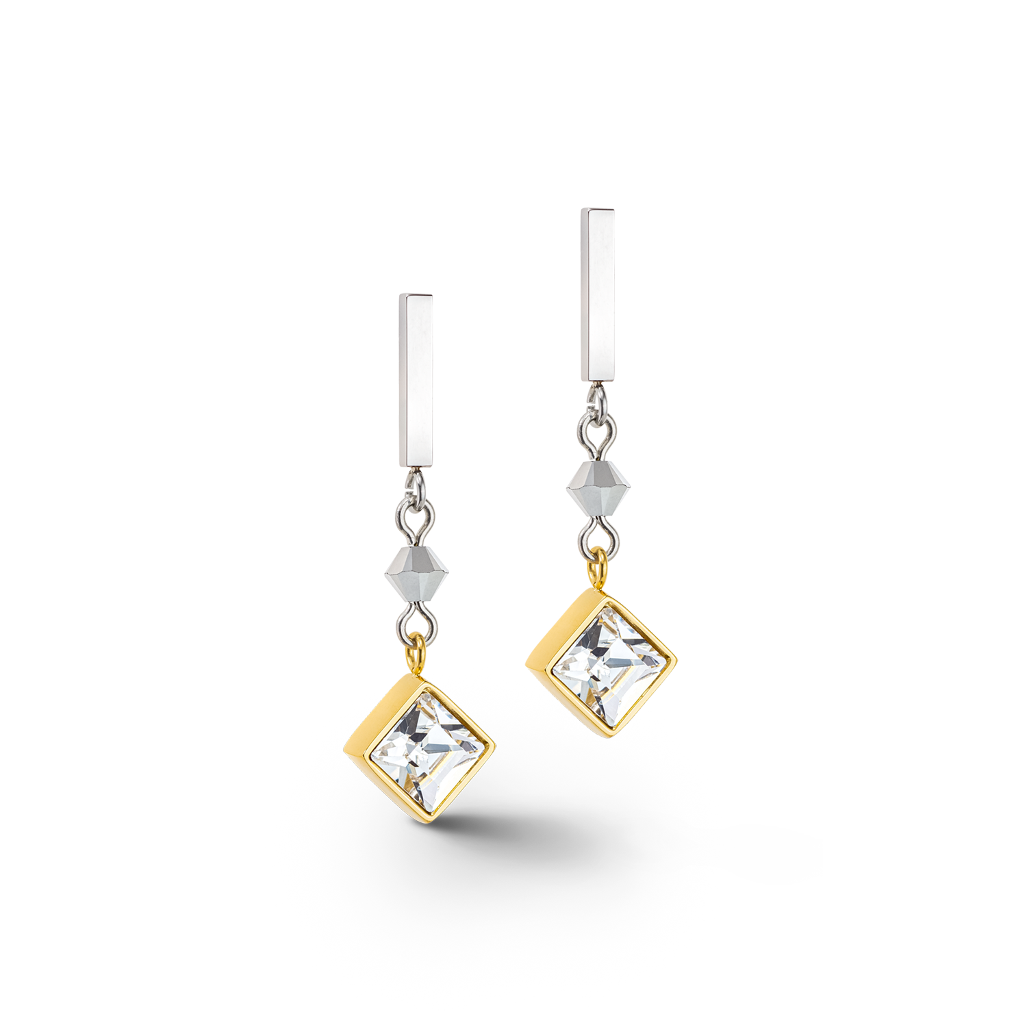 Brilliant Square Precious Ohrringe multicolor romantic pastel