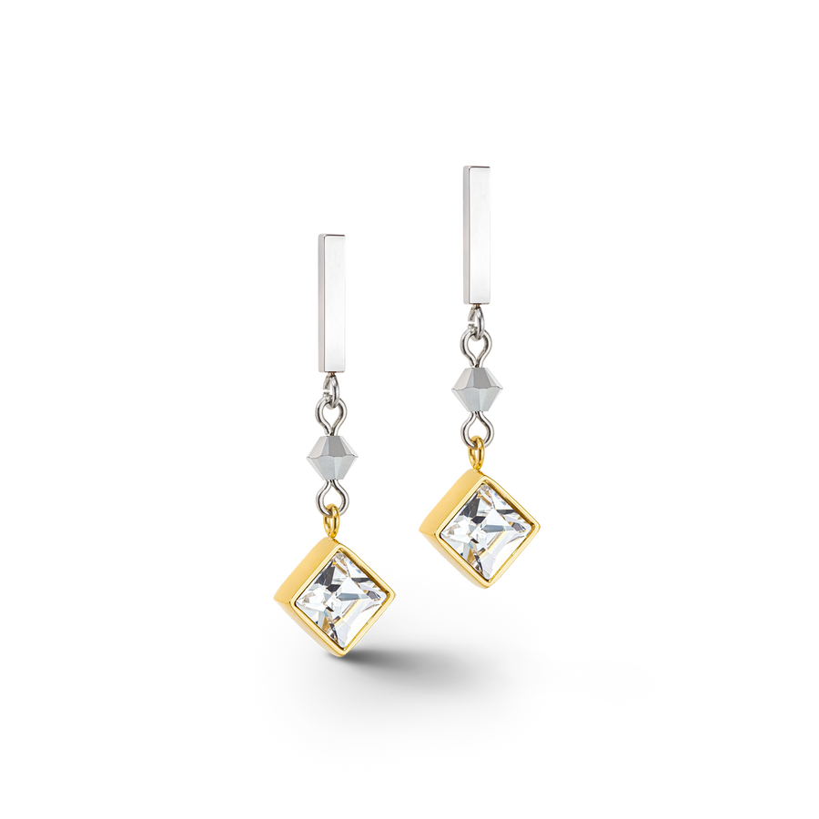 Brilliant Square Precious Ohrringe multicolor romantic pastel