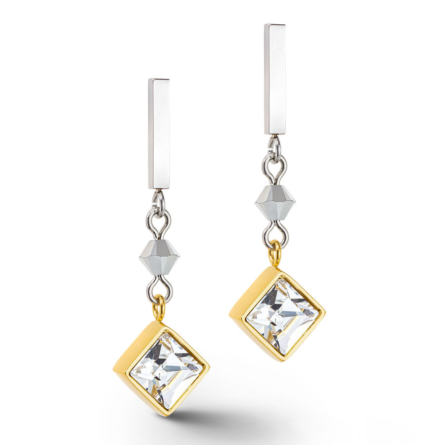 Brilliant Square Precious Ohrringe multicolor romantic pastel