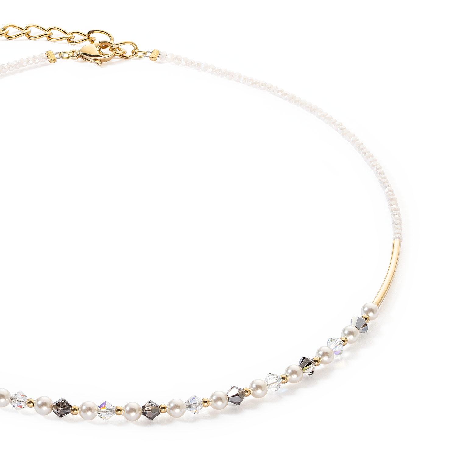 Princess Pearls Halskette grau-kristall