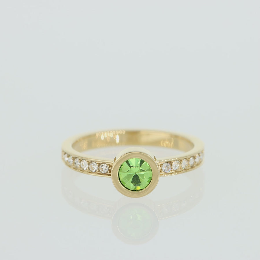 Sparkling Dots Ring gold grün
